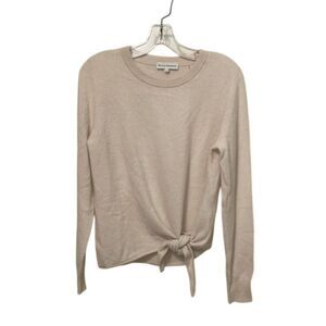 White + Warren Cream Beige Knotted Cashmere Knit Sweater Women's Size Large